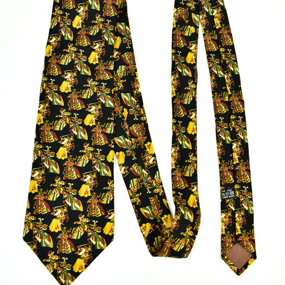 Dior Black & Gold Silk Club Tie - Picture 1 of 8